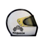 Steve McQueen Helmet Aluminum Wall Garage Display 