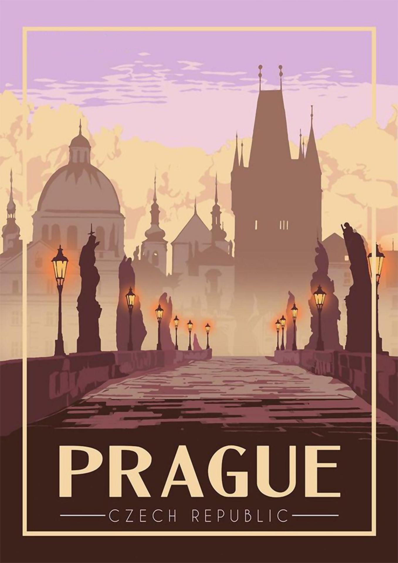 Prague, Czech Republic Travel Poster