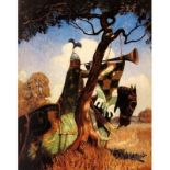 N.C. Wyeth "It Hung Upon a Thorn, 1917" Offset Lithograph