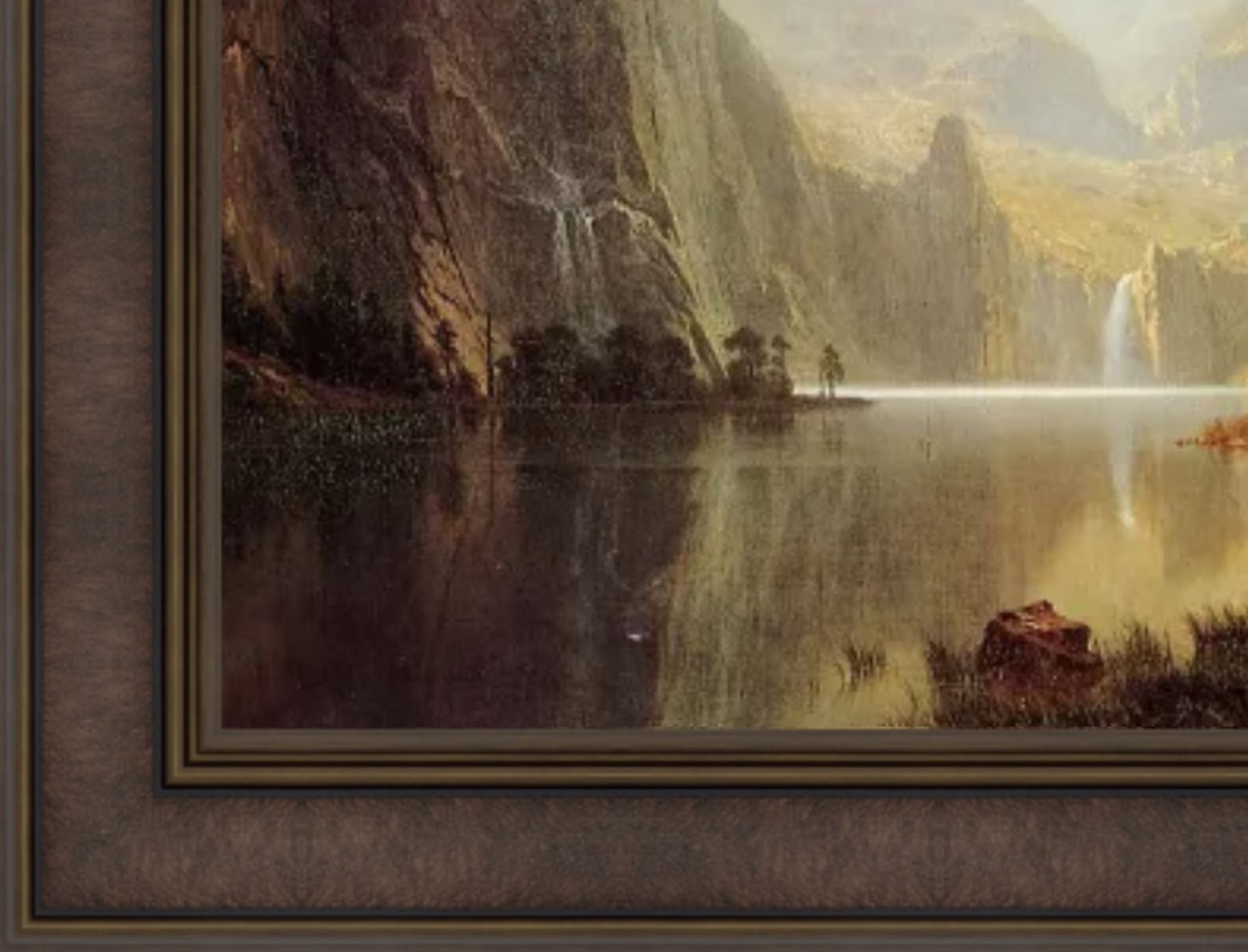 Albert Bierstadt "In the Mountains" Oil Painting - Bild 5 aus 5