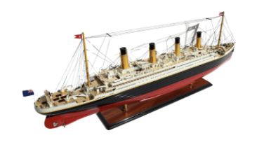 Illuminated Titanic Wooden Scale Desk Display Model