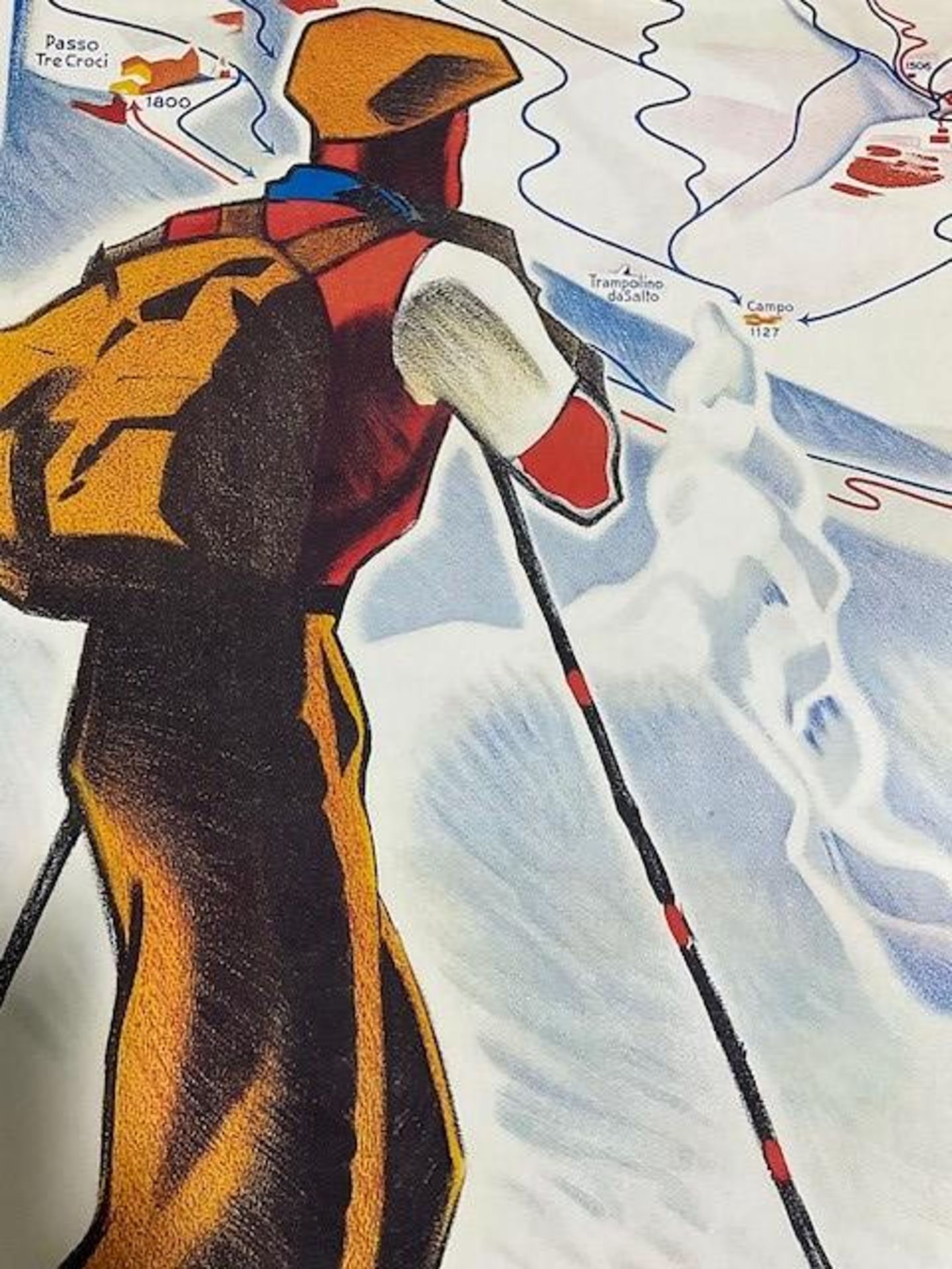 Dolomiti Cortina Italian Ski Poster - Image 5 of 10