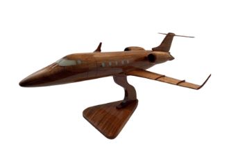 Lear Jet 60 Wooden Scale Desk Model