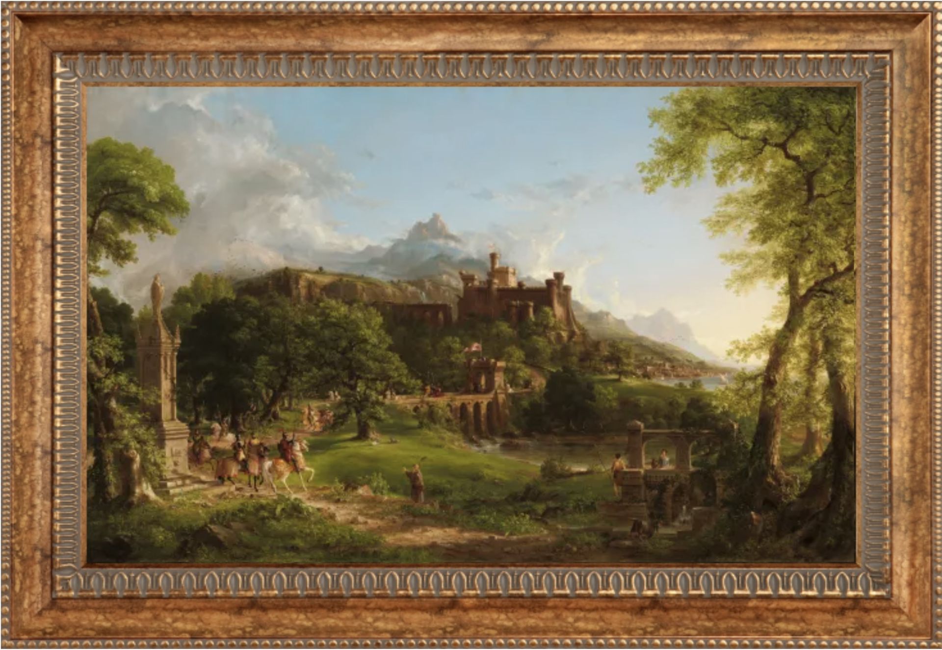 Thomas Cole "The Departure" Oil Painting