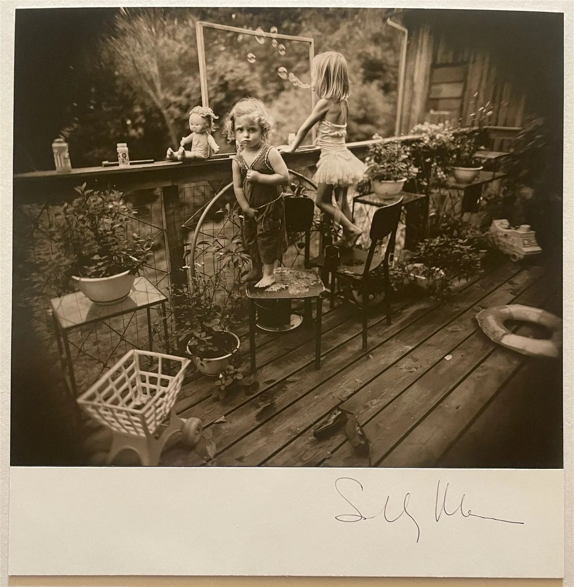 Sally Mann Signed "Blowing Bubbles, 1987" Print