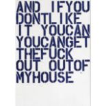 Christopher Wool "House" Offset Lithograph 