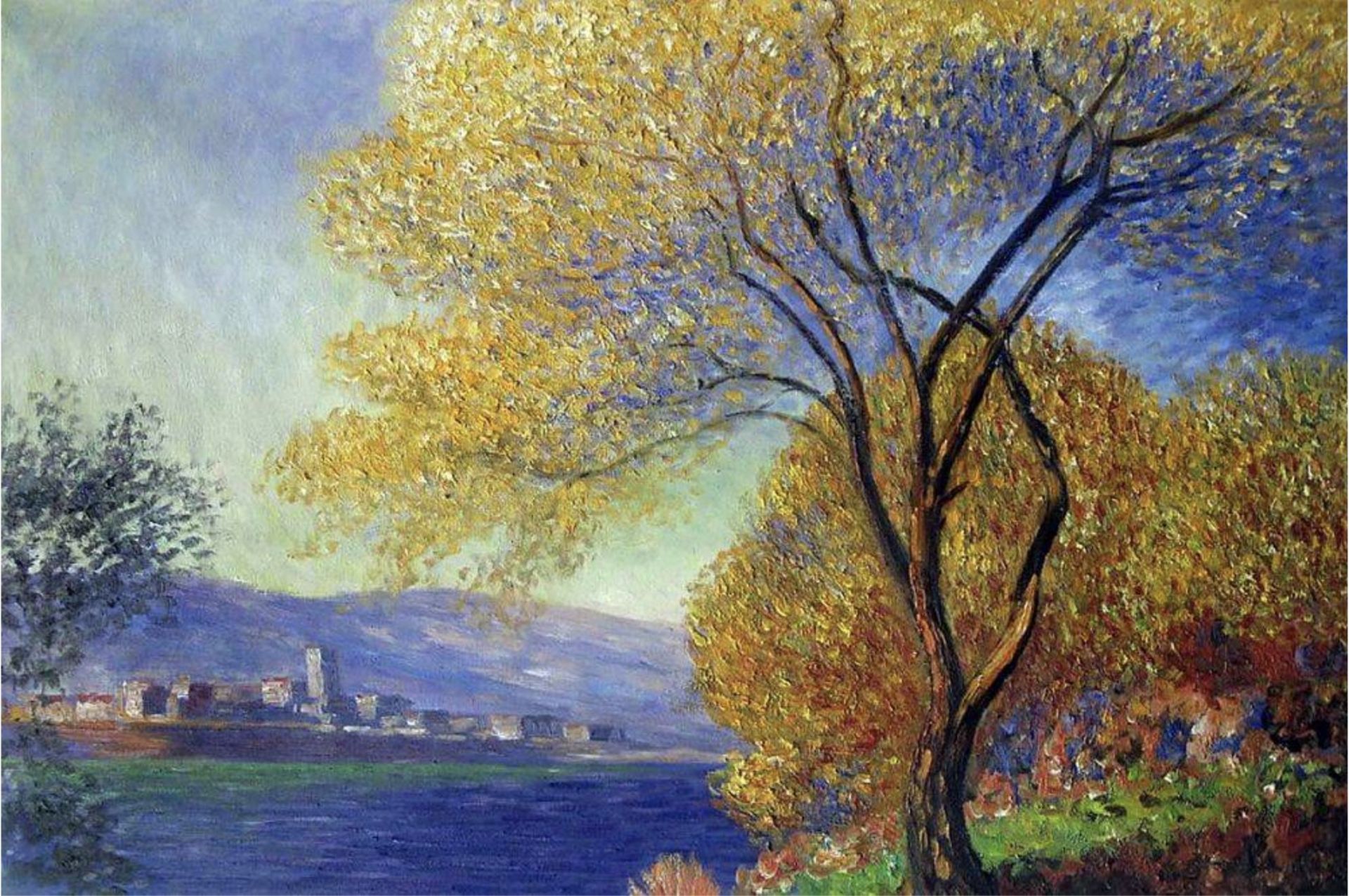 Claude Monet "Antibes, View of Salis, 1888" Oil Painting