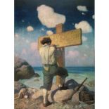 N.C. Wyeth "Robinson Crusoe, 1920" Offset Lithograph