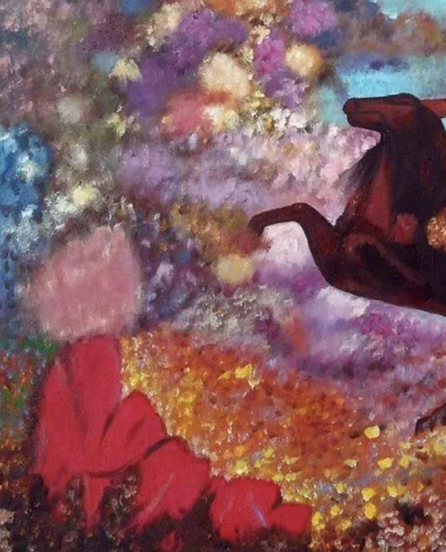 Odilon Redon "Muse on Pegasus, 1900" Oil Painting - Image 5 of 5