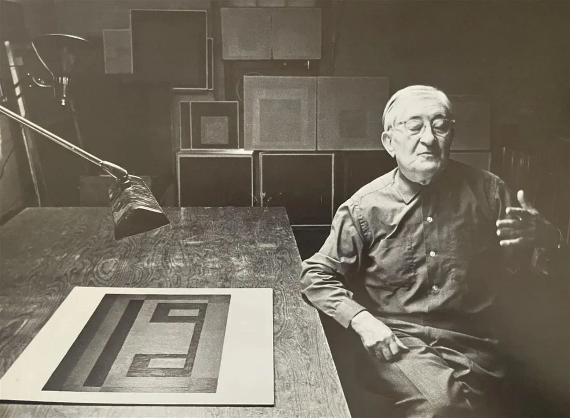 Hans Namuth "Josef Albers, New Haven, Connecticut, 1965" Print