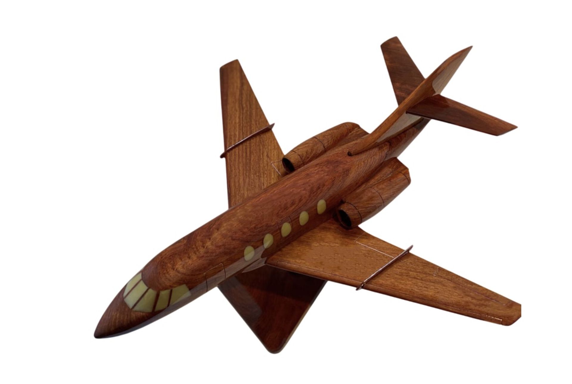 Dassault Falcon 200 Wooden Scale Aircraft Display Model - Image 2 of 6