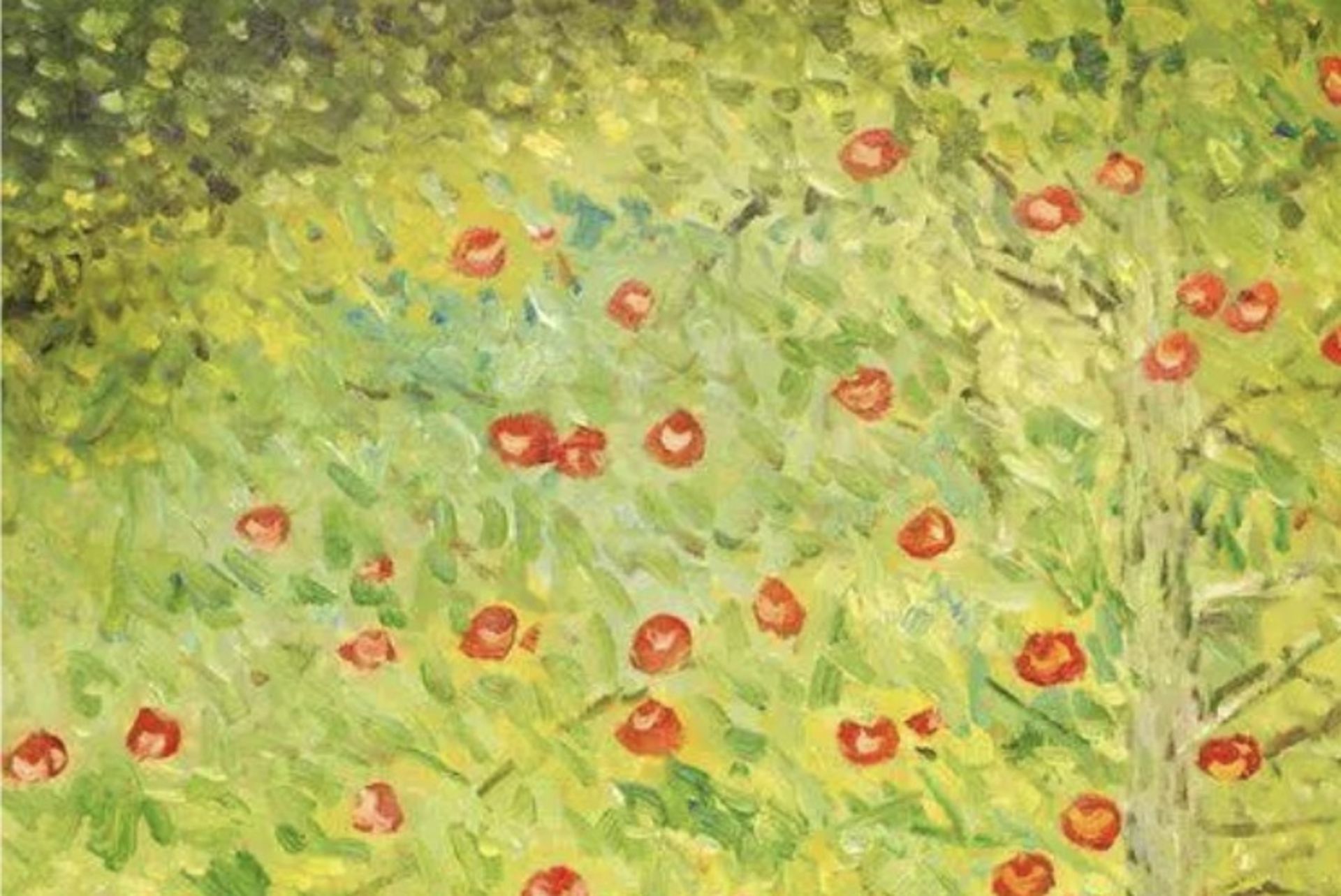 Gustav Klimt "The Apple Tree, 1912" Oil Painting - Image 3 of 5