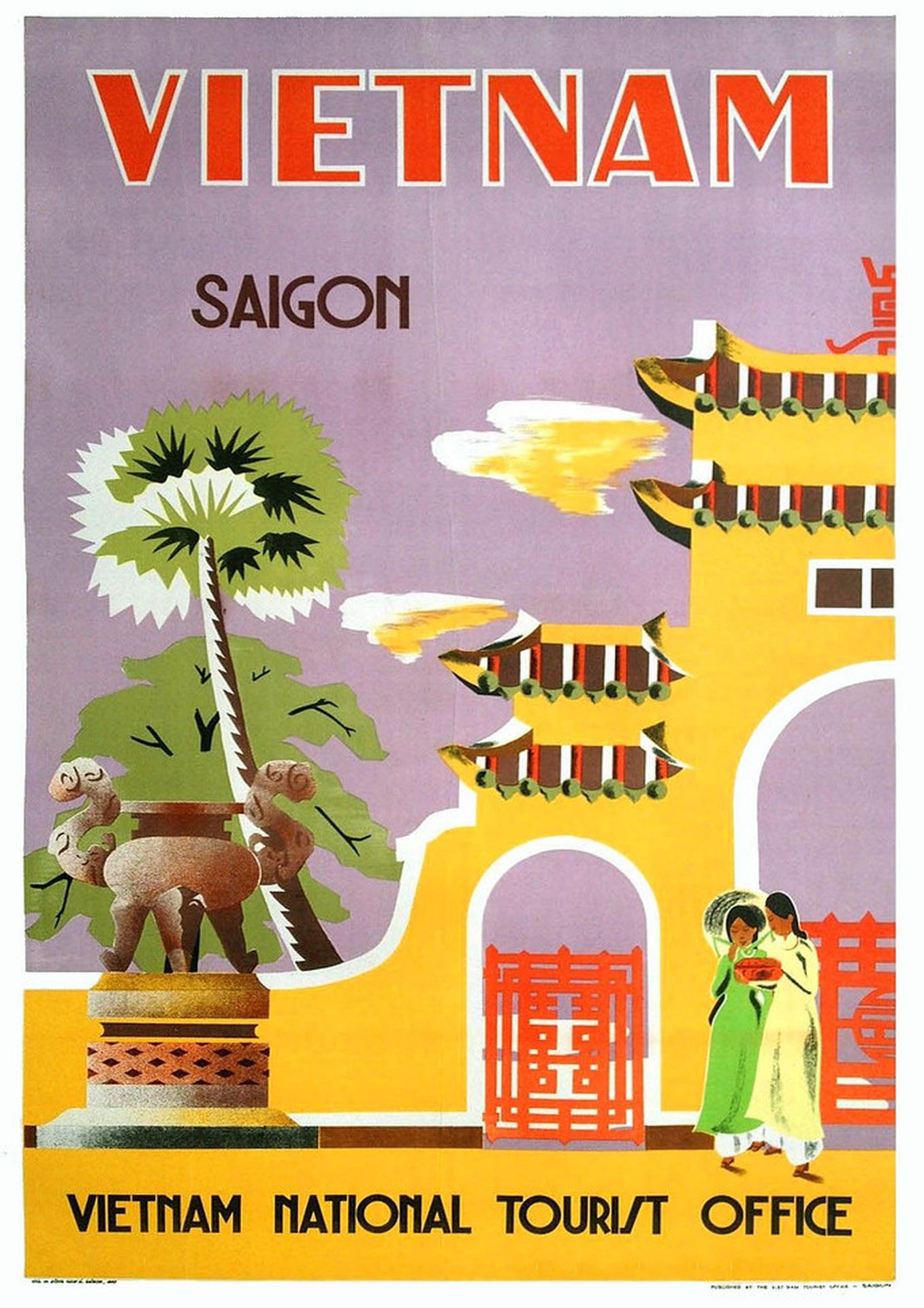 Saigon, Vietnam Travel Poster