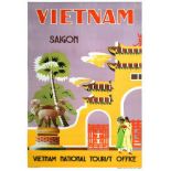 Saigon, Vietnam Travel Poster