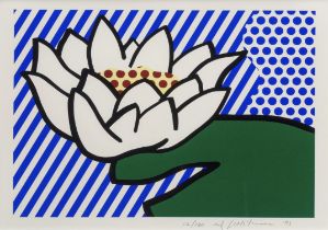 Roy Lichtenstein "Water Lily, 1993" Plate Signed Offset Lithograph