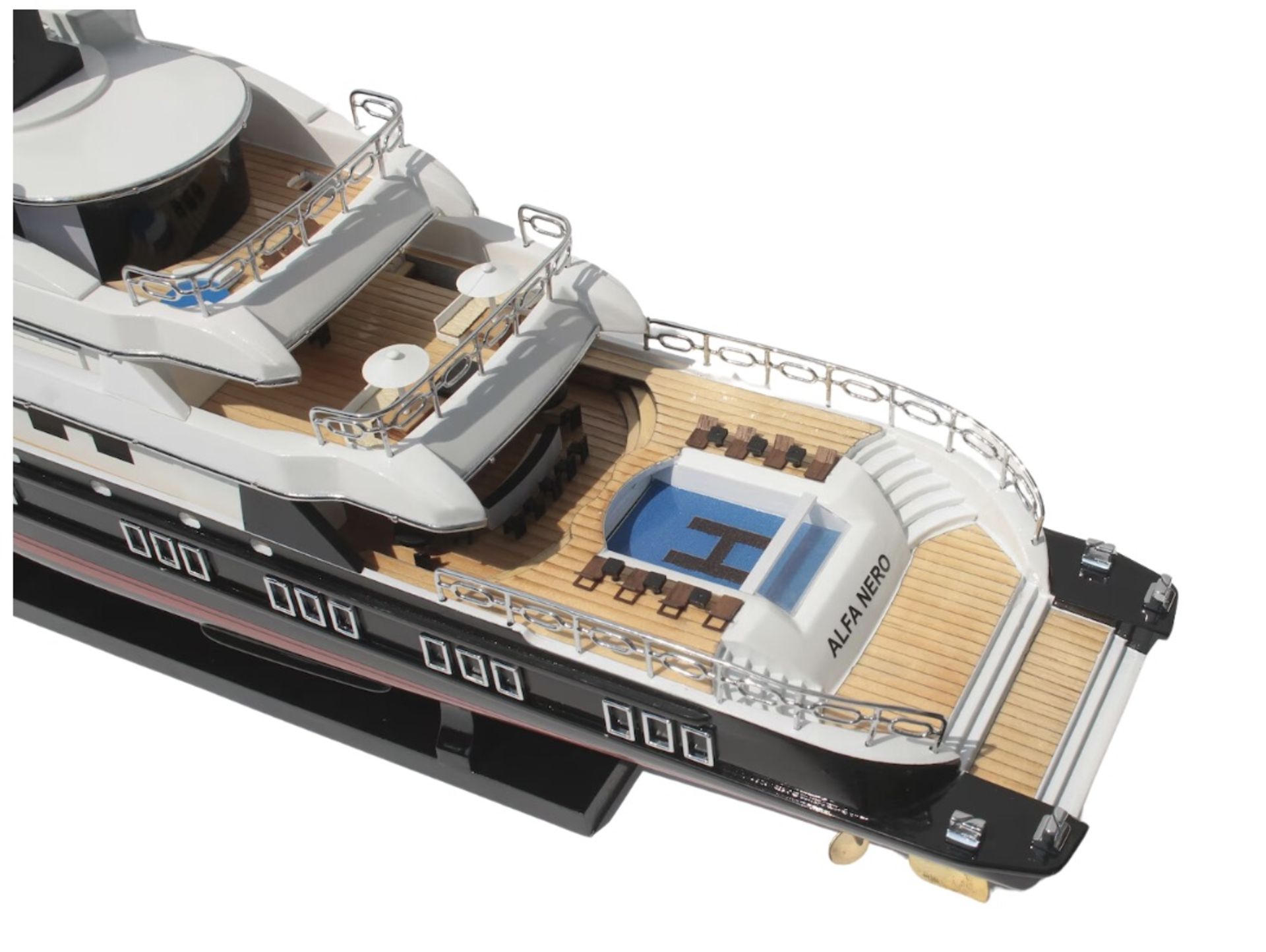 Alfa Nero Wooden Scale Yacht Display Model - Image 5 of 10
