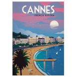 Cannes, French Rivera Travel Poster