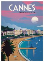 Cannes, French Rivera Travel Poster