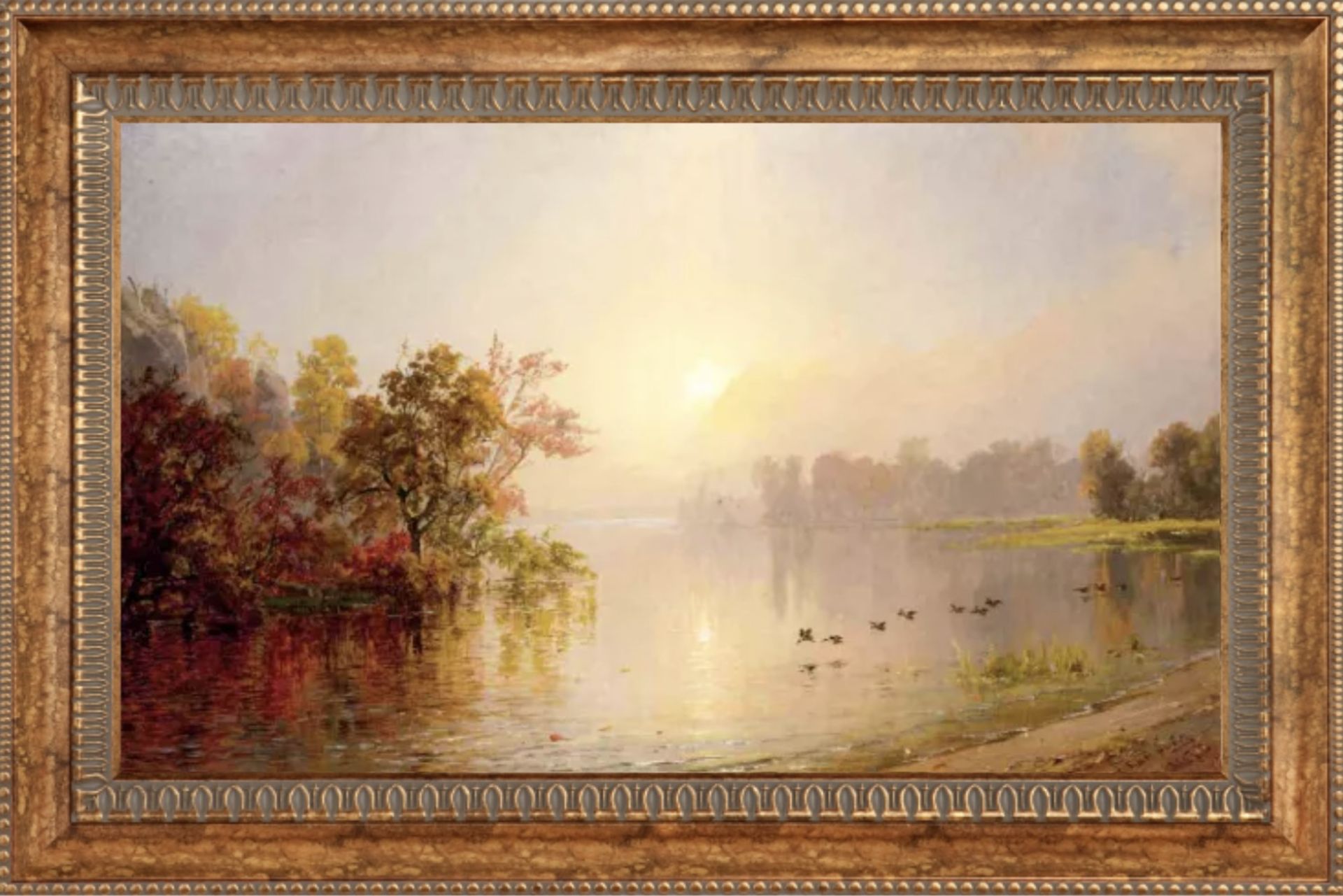 Jasper Francis Cropsey "Autumn, 1873" Oil Painting