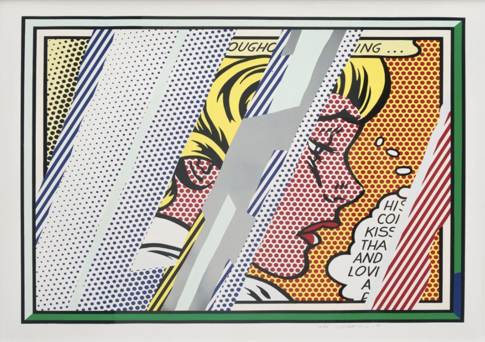 Roy Lichtenstein "Reflections on Girl, 1990" Plate Signed Offset Lithograph