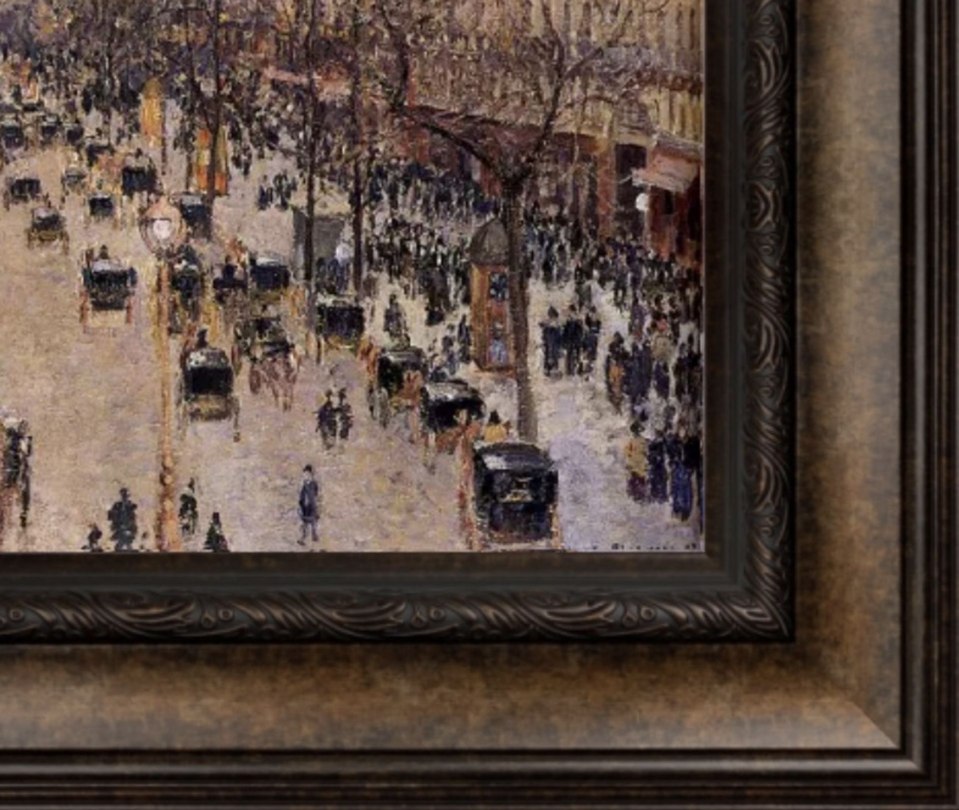 Camille Pissarro "Boulevard Montmarte" Oil Painting - Bild 2 aus 5