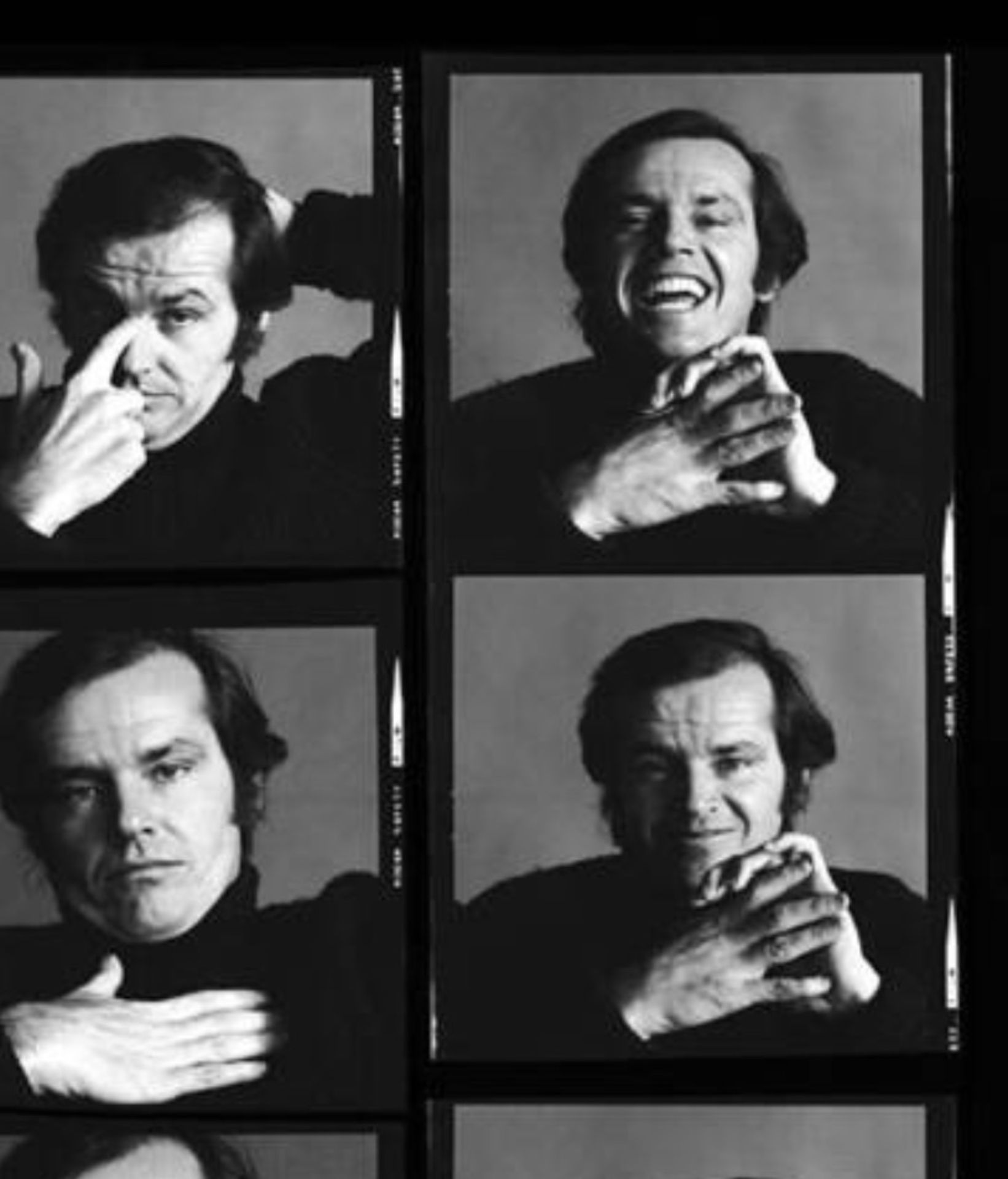 Jack Robinson "Jack Nicholson, New York, 1970" Contact Sheet - Image 5 of 5