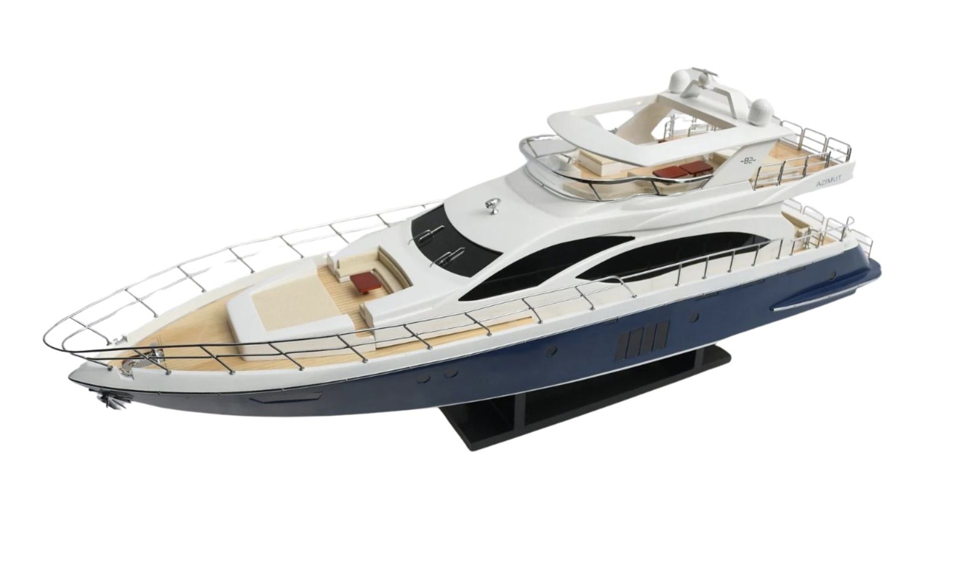 Azimut 82 Yacht Wooden Scale Desk Display Model - Image 2 of 10