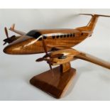 Beechcraft King Air 350 Wooden Scale Desk Display