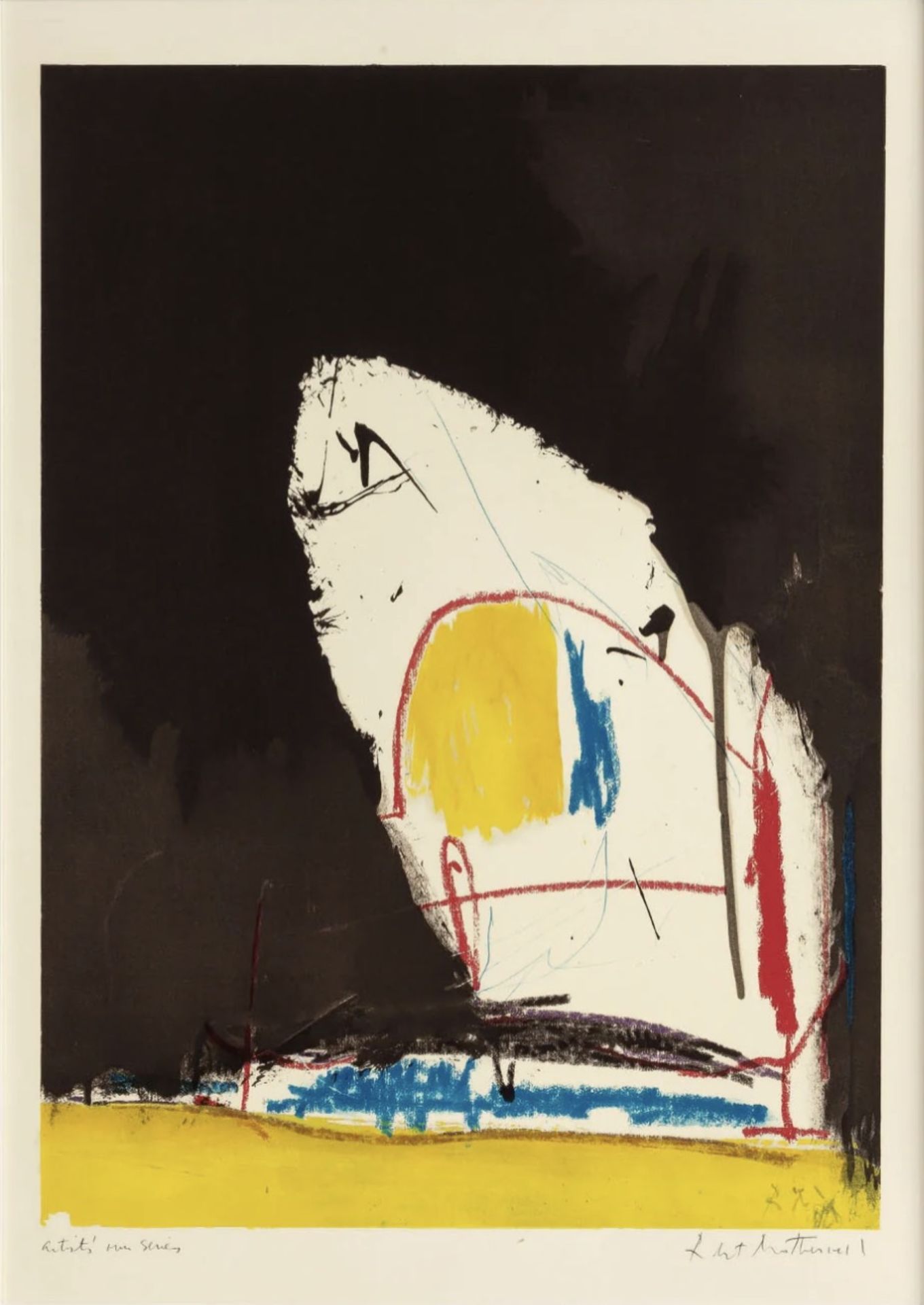 Robert Motherwell "Capriccio" Plate Signed Offset Lithograph