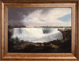 Gilbert Stuart "Horseshoe Falls, Niagara" Oil Painting