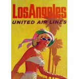 Los Angeles, United Air Lines Travel Poster