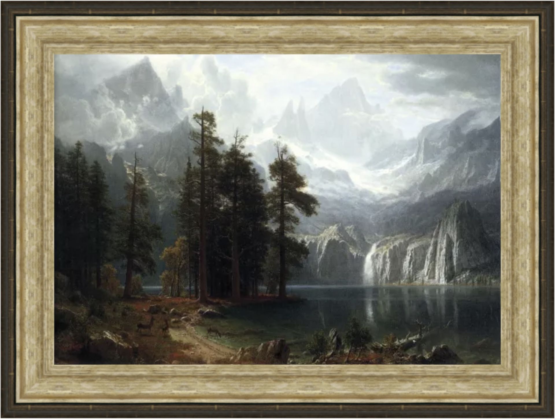 Albert Bierstadt "Sierra Nevada" Oil Painting
