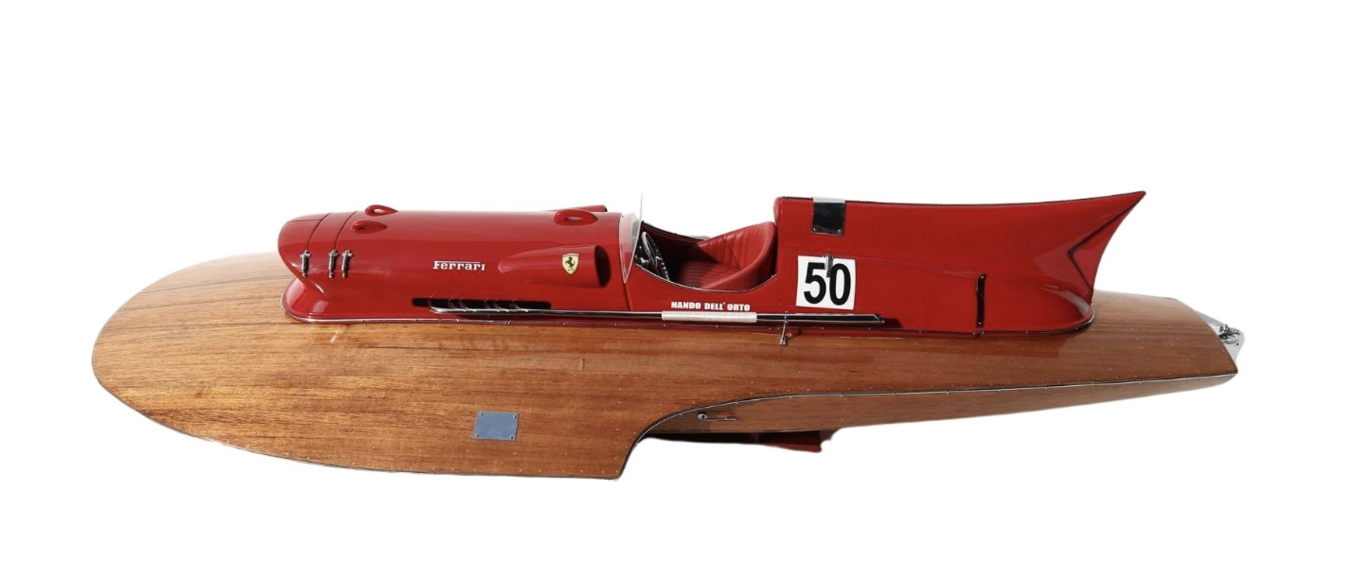 Ferrari Hydroplane "Arno XI" Wooden Scale Desk Model Display