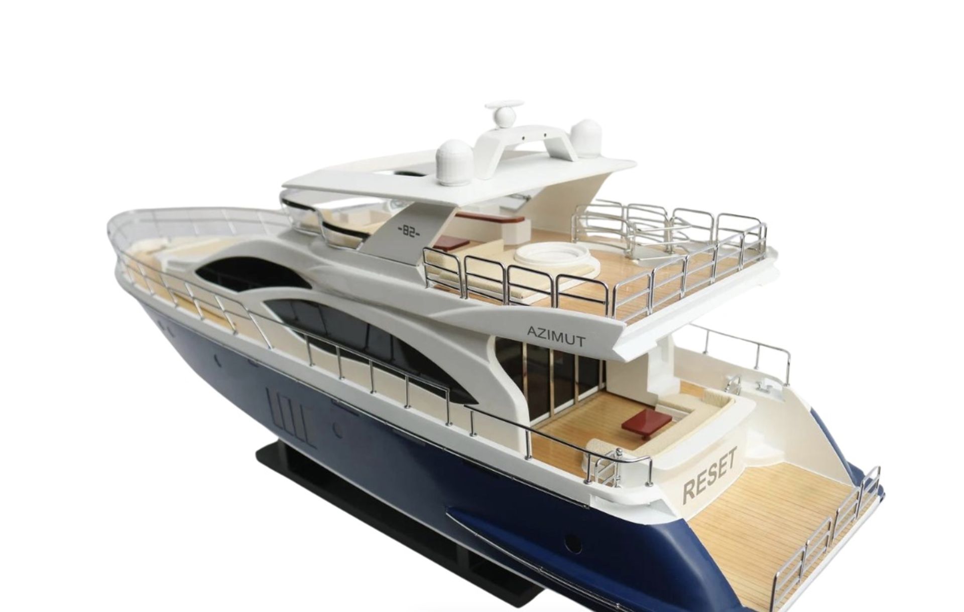 Azimut 82 Yacht Wooden Scale Desk Display Model - Image 8 of 10