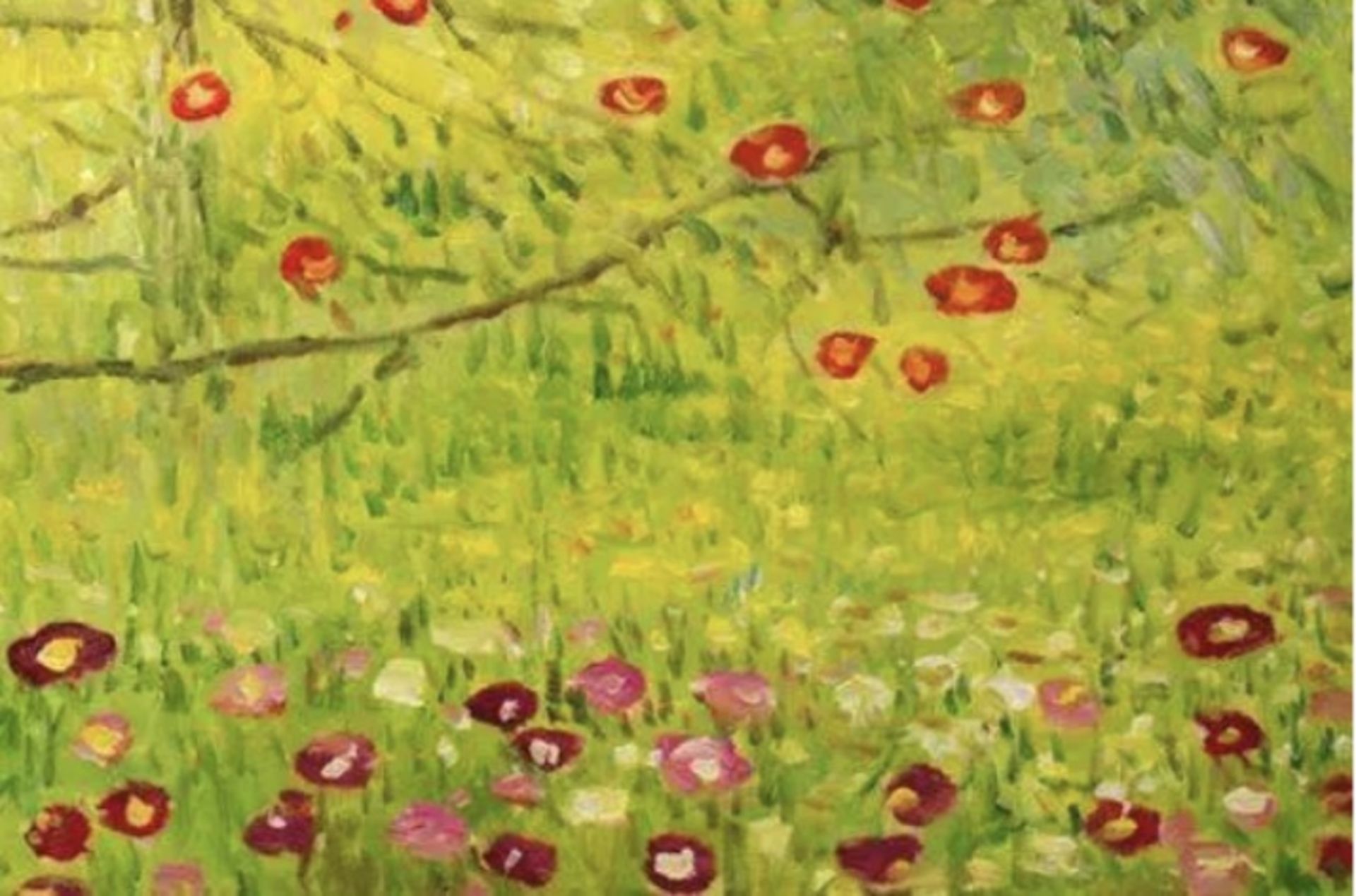 Gustav Klimt "The Apple Tree, 1912" Oil Painting - Image 2 of 5