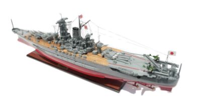 WWII Yamato Japanese Battleship Wooden Scale Desk Model Display