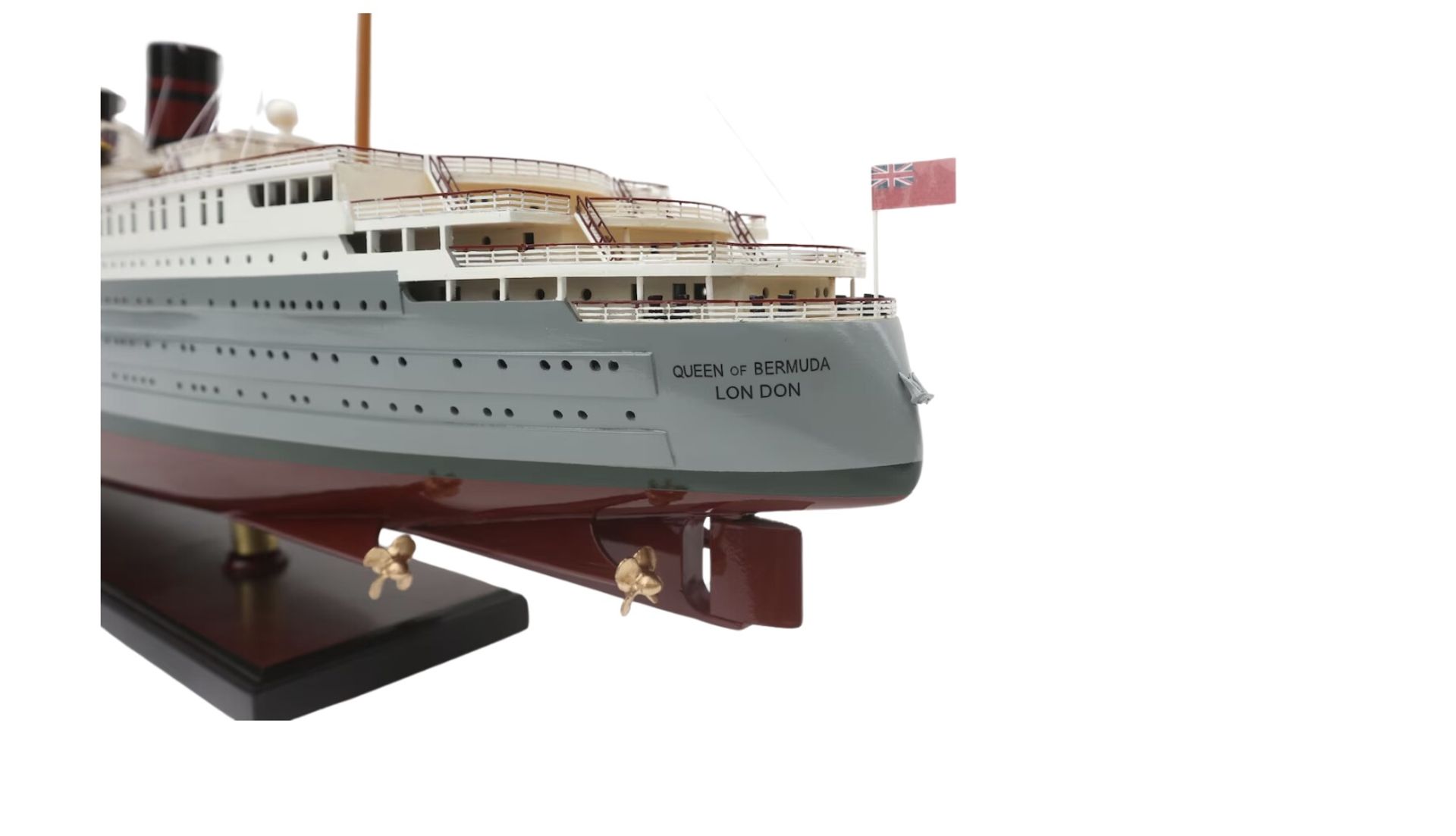 SS Queen of Bermuda Wooden Model Desk Scale Display - Bild 7 aus 8