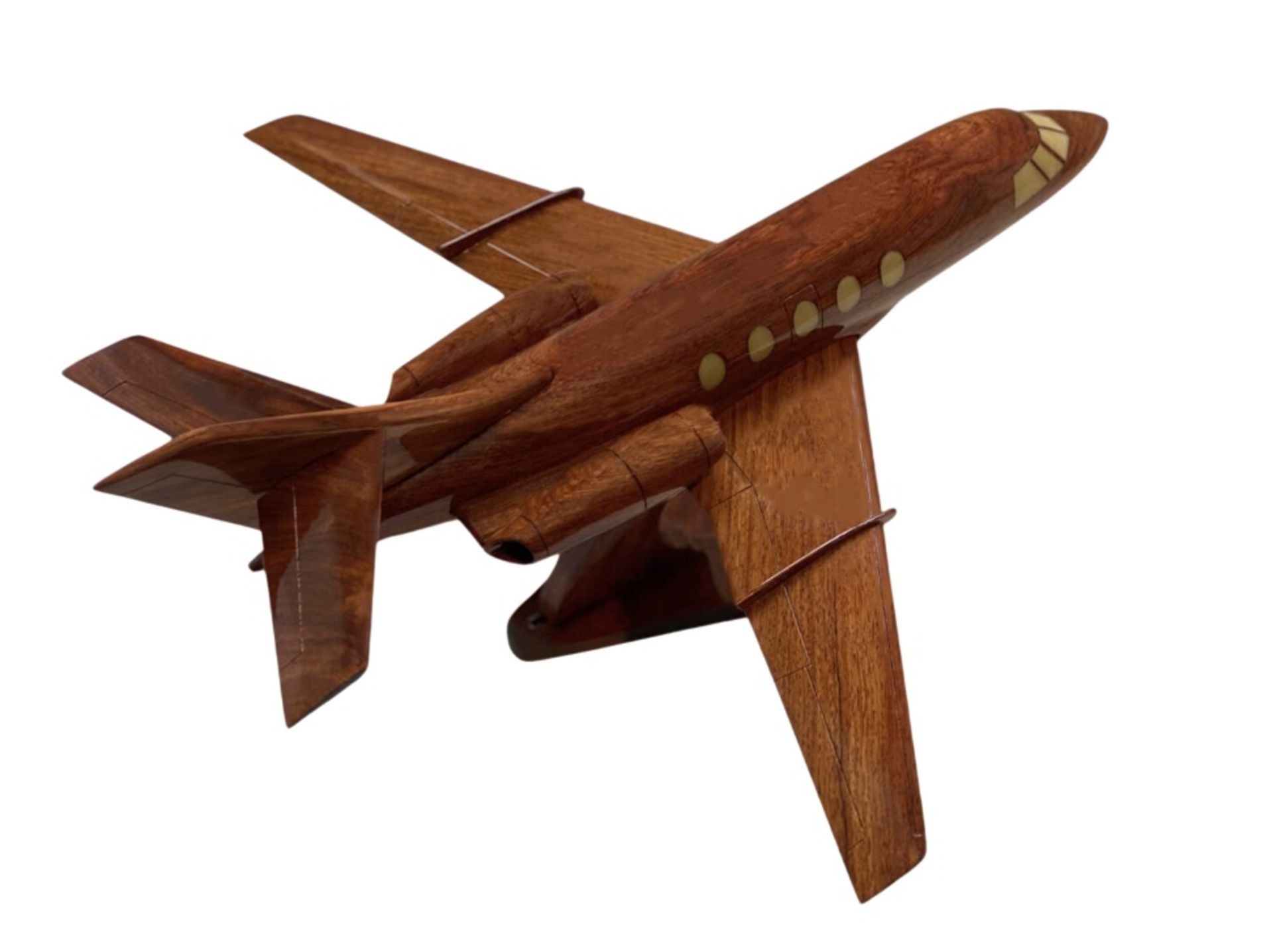 Dassault Falcon 200 Wooden Scale Aircraft Display Model - Image 5 of 6