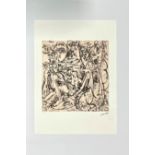 After Jackson Pollock Stamped  Hnad Numbered Lithograph Print