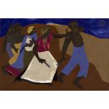 Jacob Lawrence "Forward, 1967" Offset Lithograph