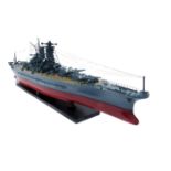 WWII Musashi Japanese Yamato Class Battleship Wooden Scale Desk Model Display