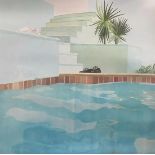 David Hockney "Pool and Steps, 1971" Offset Lithograph