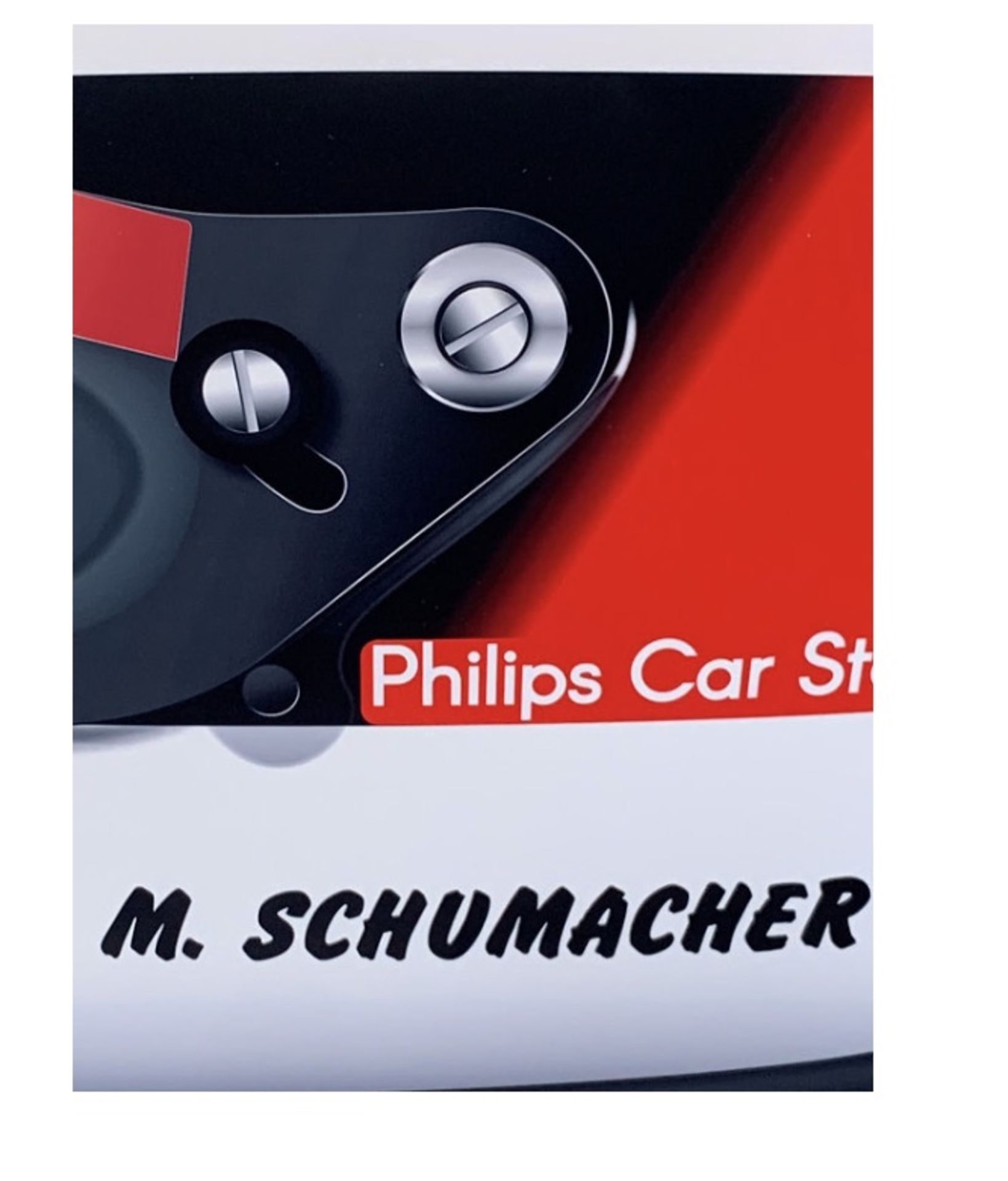 Michael Schumacher 1991 F1 Helmet Aluminum Garage Wall Display - Image 5 of 6
