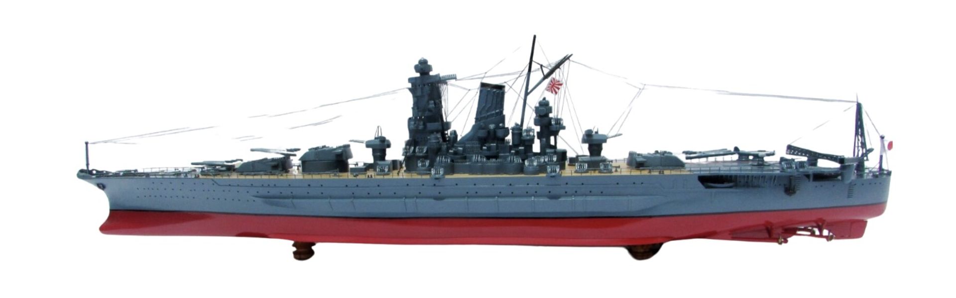 WWII Musashi Japanese Yamato Class Battleship Wooden Scale Desk Model Display - Bild 3 aus 5