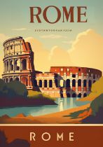 Rome, Italy Travel Poster