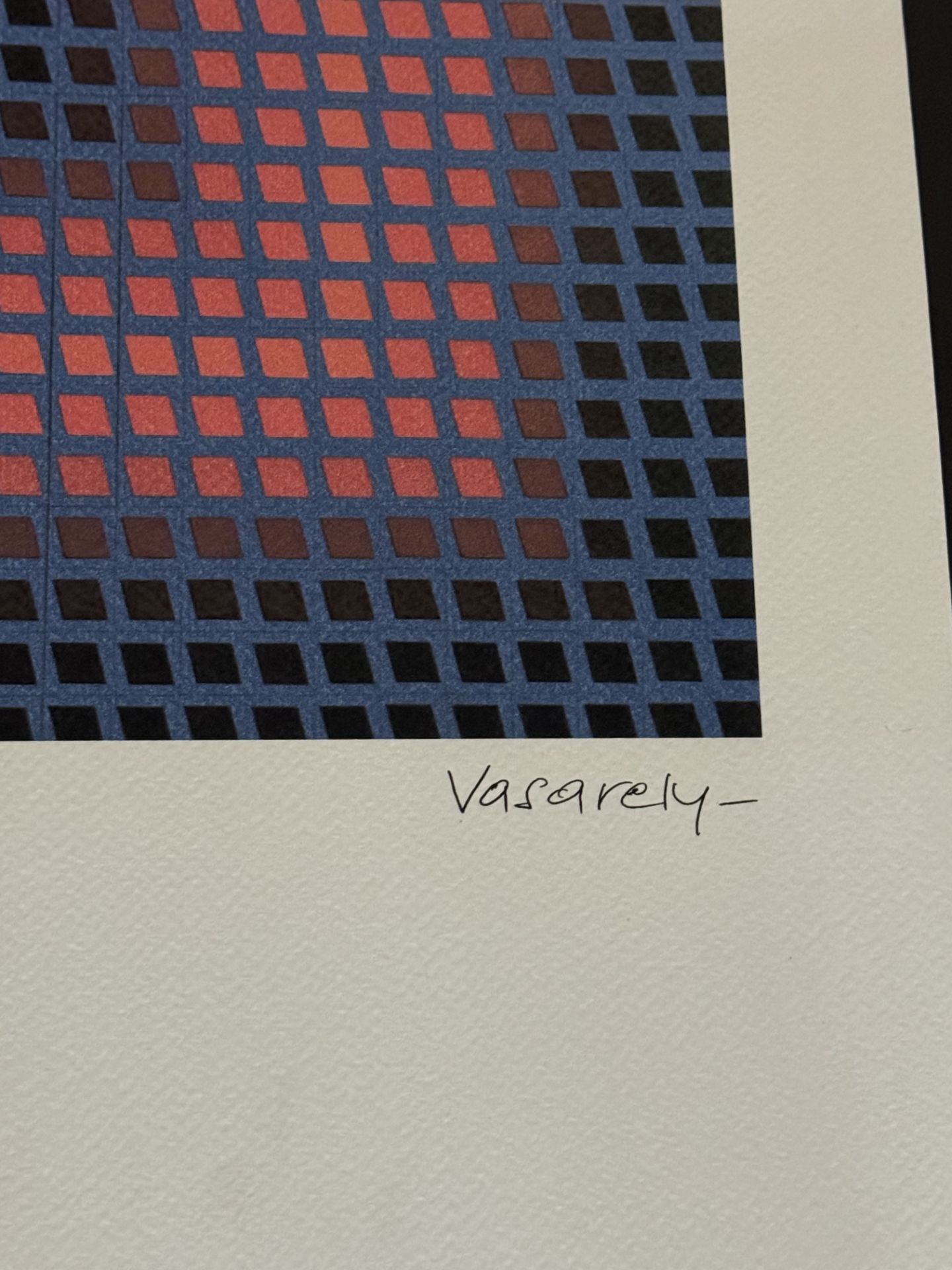 Victor Vasarely offset lithograph plate signed hand numbered - Bild 3 aus 4