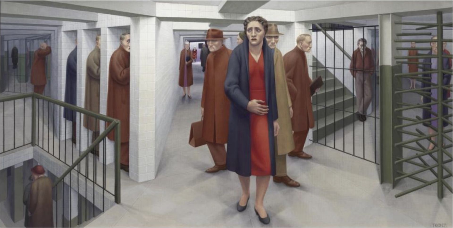 George Tooker "The Subway, 1950" Offset Lithograph