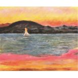 Pierre Bonnard "Sailboat at Sunset, 1905" Oil Painting, After