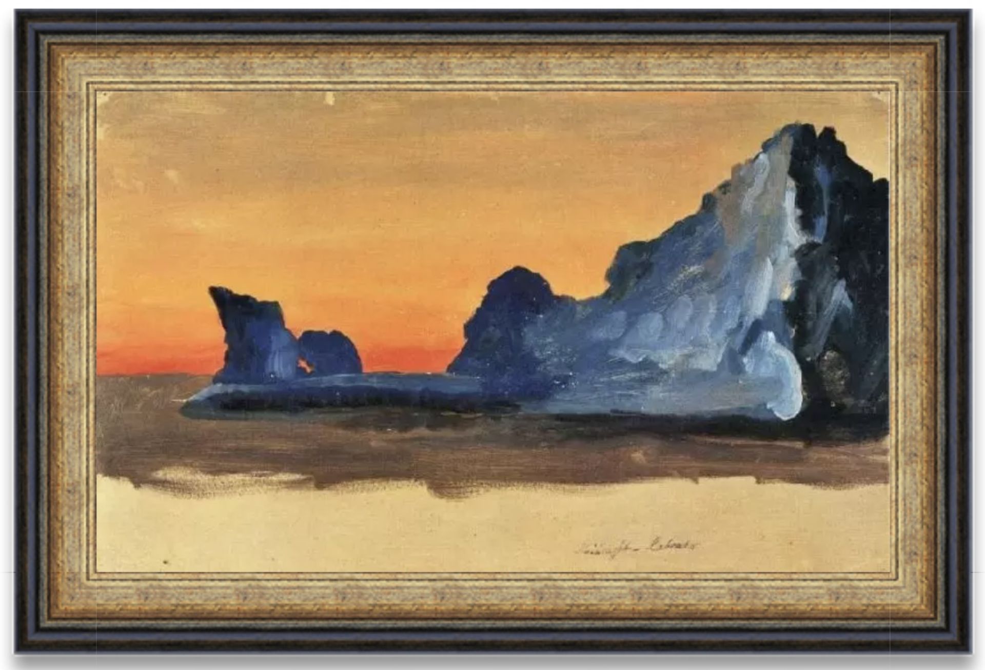 Frederic Edwin Church "Icebergs at Midnight, Labrador, 1859" Oil Painting, After