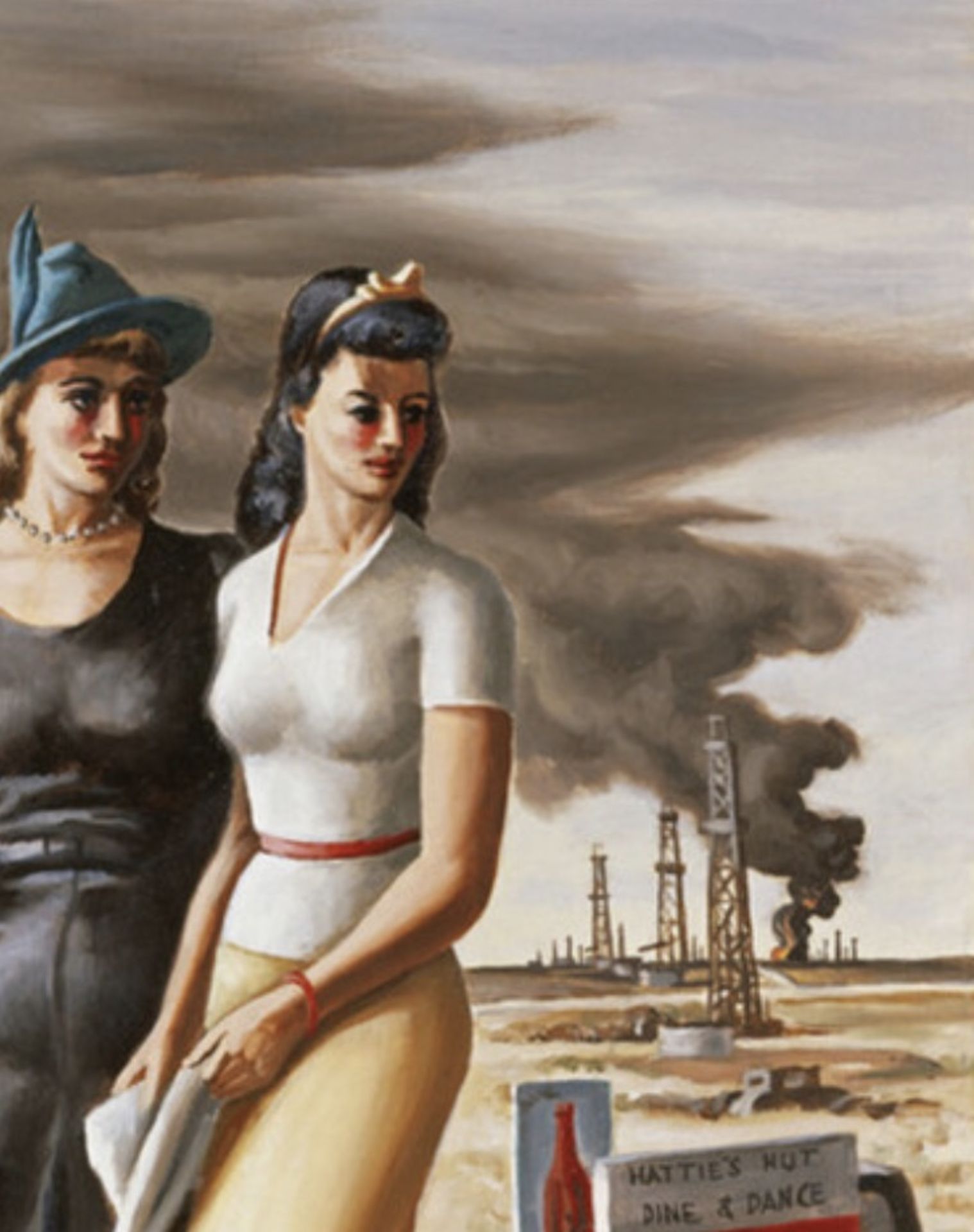 Jerry Bywaters "Oil Field Girls, 1940" Offset Lithograph - Bild 3 aus 5
